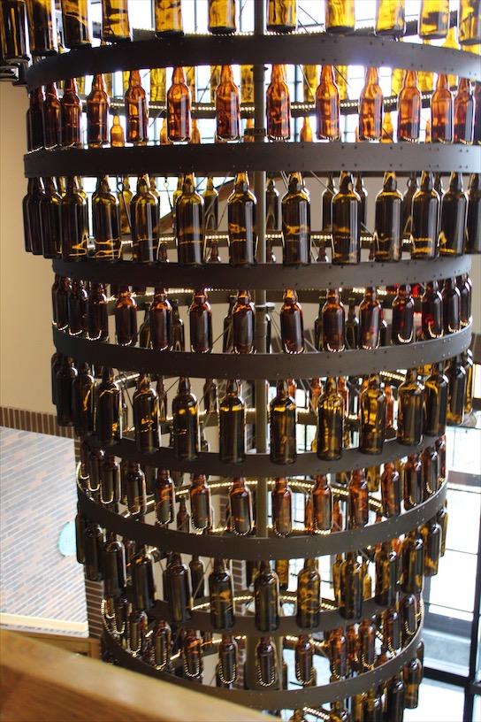 Beer Bottle Chandelier at Sierra Nevada Brewery