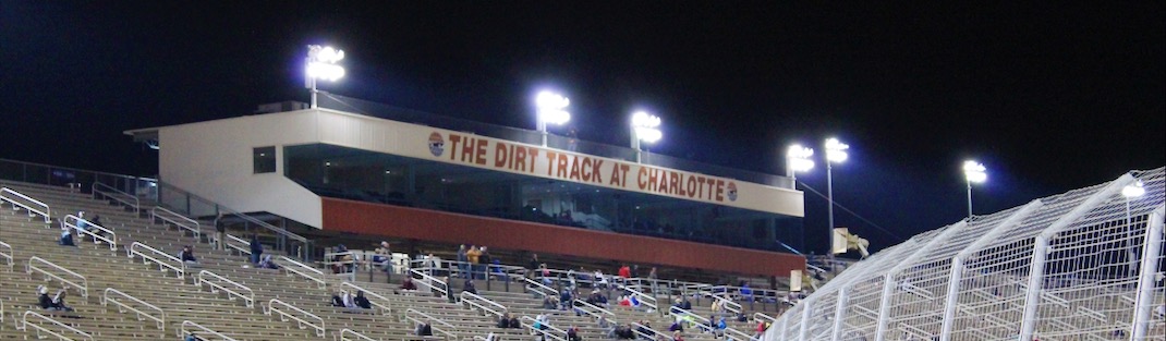 View of the Grandstands at The Dirt Track at Charlotte.